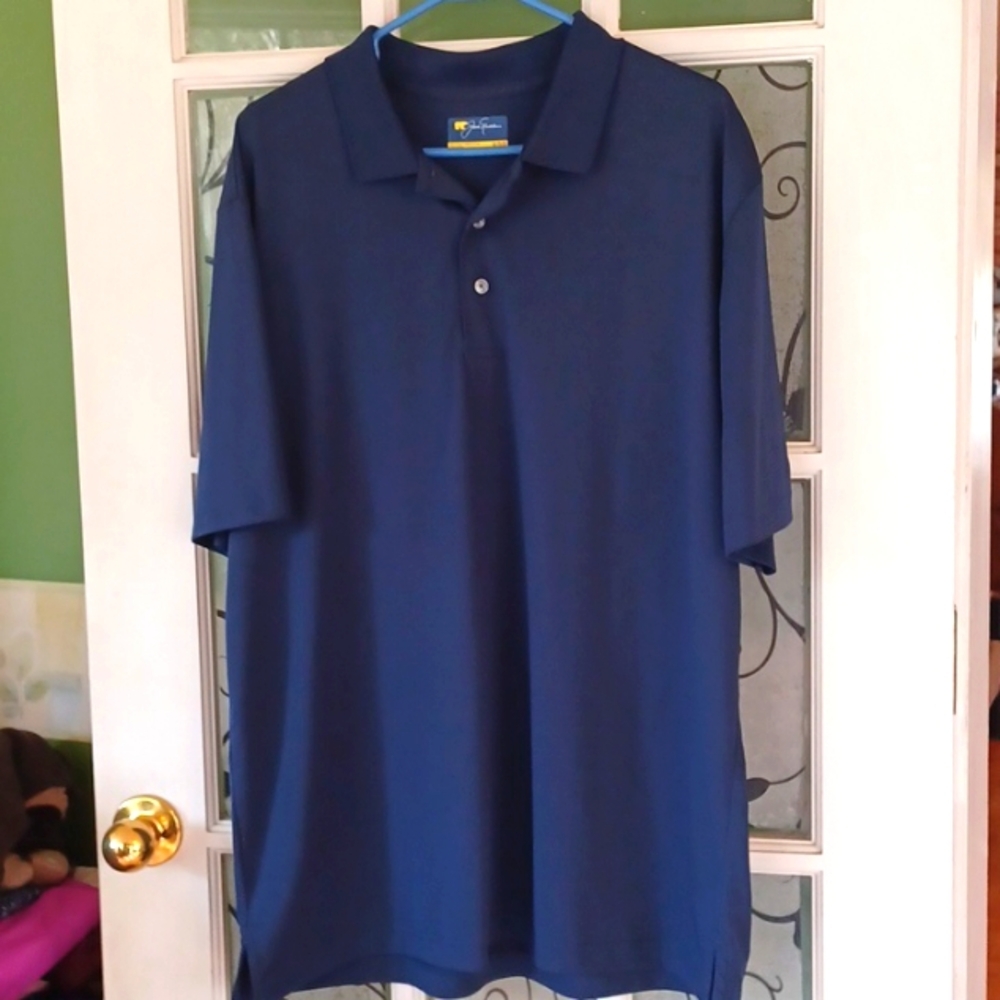 Jack Nicklaus polo shirt men's size xlarge  blue golf shirt